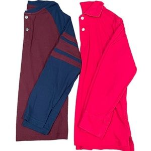 Children’s Place Boys Long Sleeve Shirts Two Buttons on Both Red Maroon Size 7
